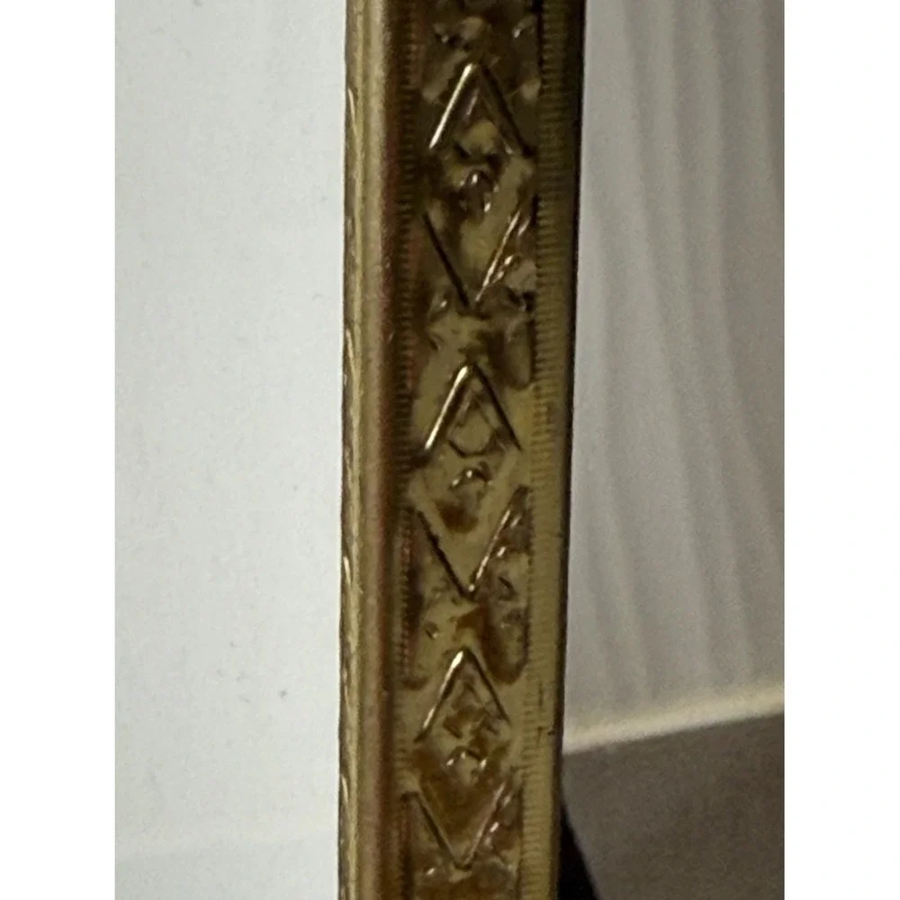 Lot of 2 Vintage MCM Hollywood Brass Metal Picture Frame Gold Tone 8 x 10 GUC